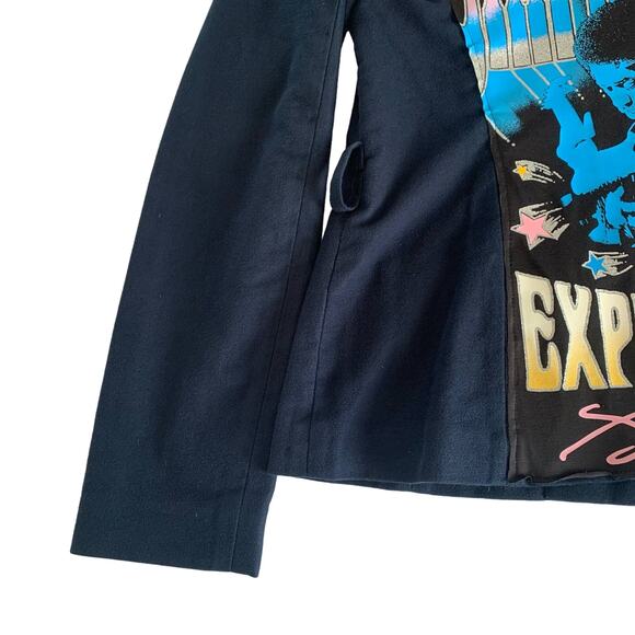 Via Penny Lane Reworked Apparel Jimi Hendrix Experience Custom Navy Blue Jacket - Picture 9 of 11